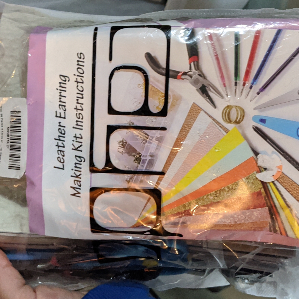 Like new leather earring making set